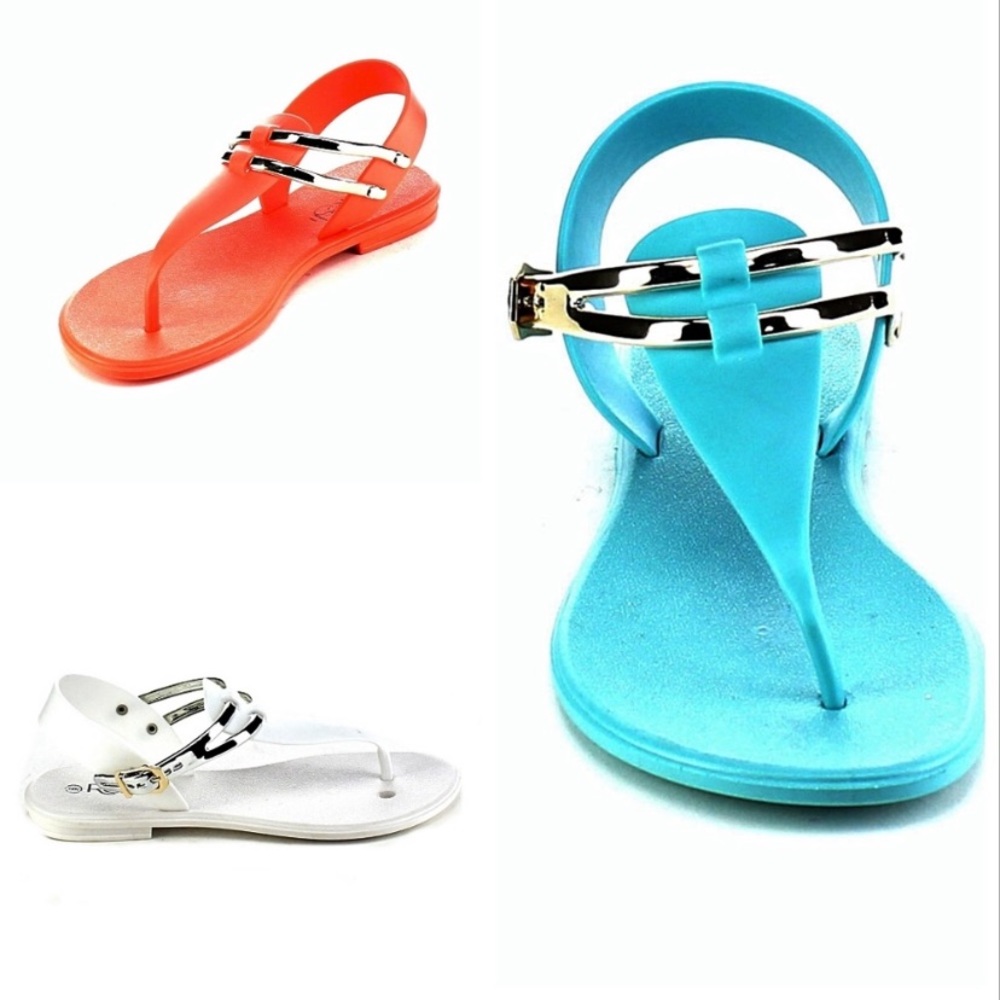 T-strap Jelly thong casuals sandals